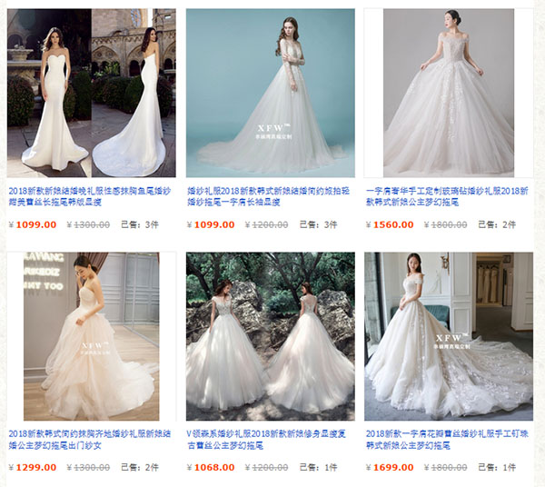 Nguồn hàng nhập buôn váy cưới Trung Quốc